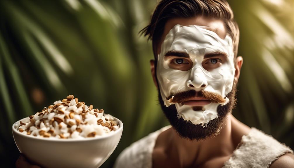 coconut milk and shea butter beard mask
